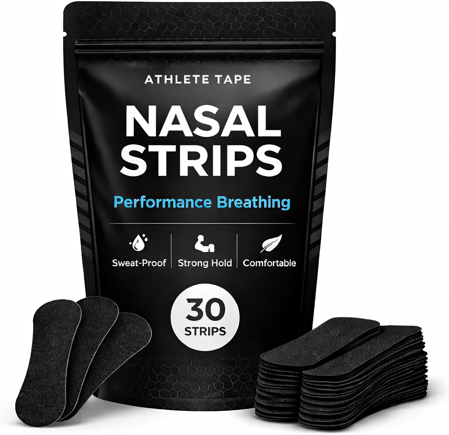 Tape Strips for Breathing, Snoring & Sleeping (30 Count) – Universal Fit