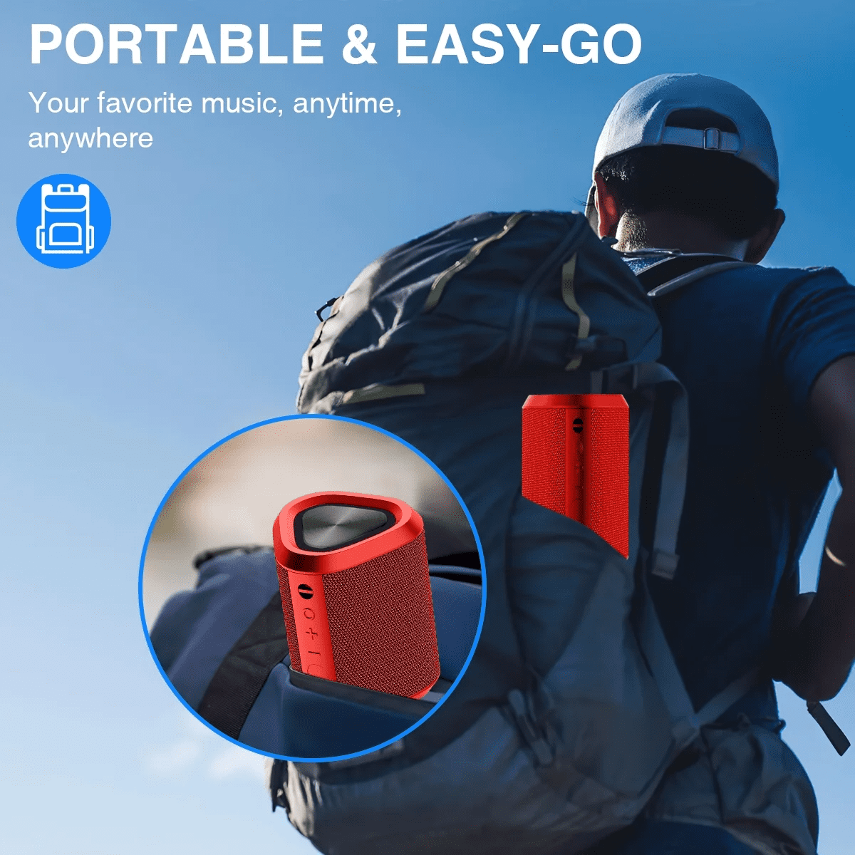 Ultimate Bluetooth Speaker - 24H Playtime, Wireless 5.0, Stereo Bass, 100 Ft Range, IPX7 Waterproof Mini Speaker