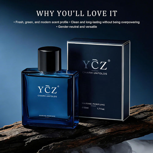 Charm Unfolds Marine Perfume for Men, 1.7 Oz. Long Lasting Eau De Parfum Cologne for Men, Oriental Woody Fragrance - Ideal Special Occasions, Making It the Ideal Gentlemen’S Gift