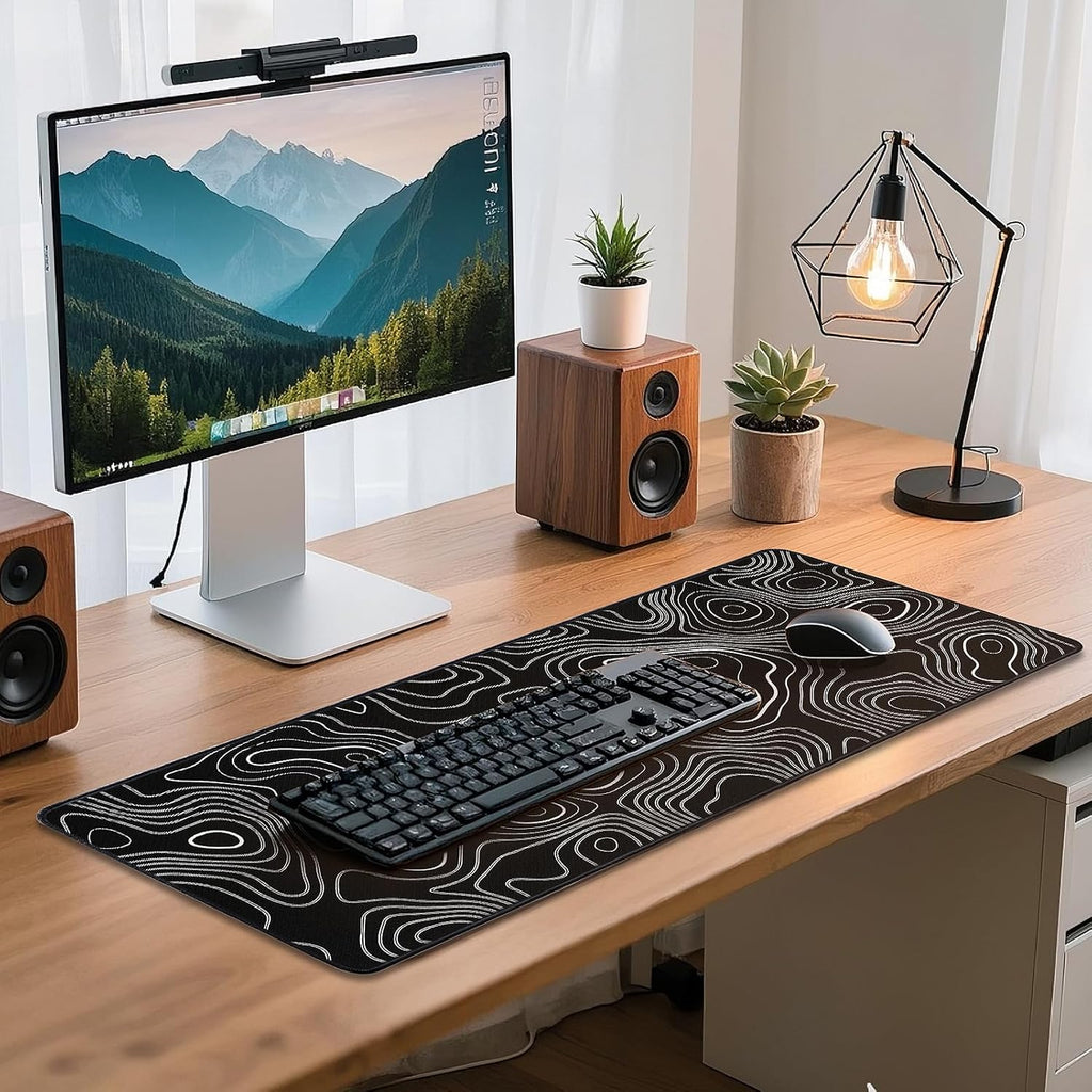 Mouse Pad Gaming - Desk Mat for Keyboard and Mouse - Large Mouse Pad for Desk, World Map Mousepad (31.5 X 11.8Inch) with Non-Slip Base, Desks Pad Mat for Gaming, Office and Home