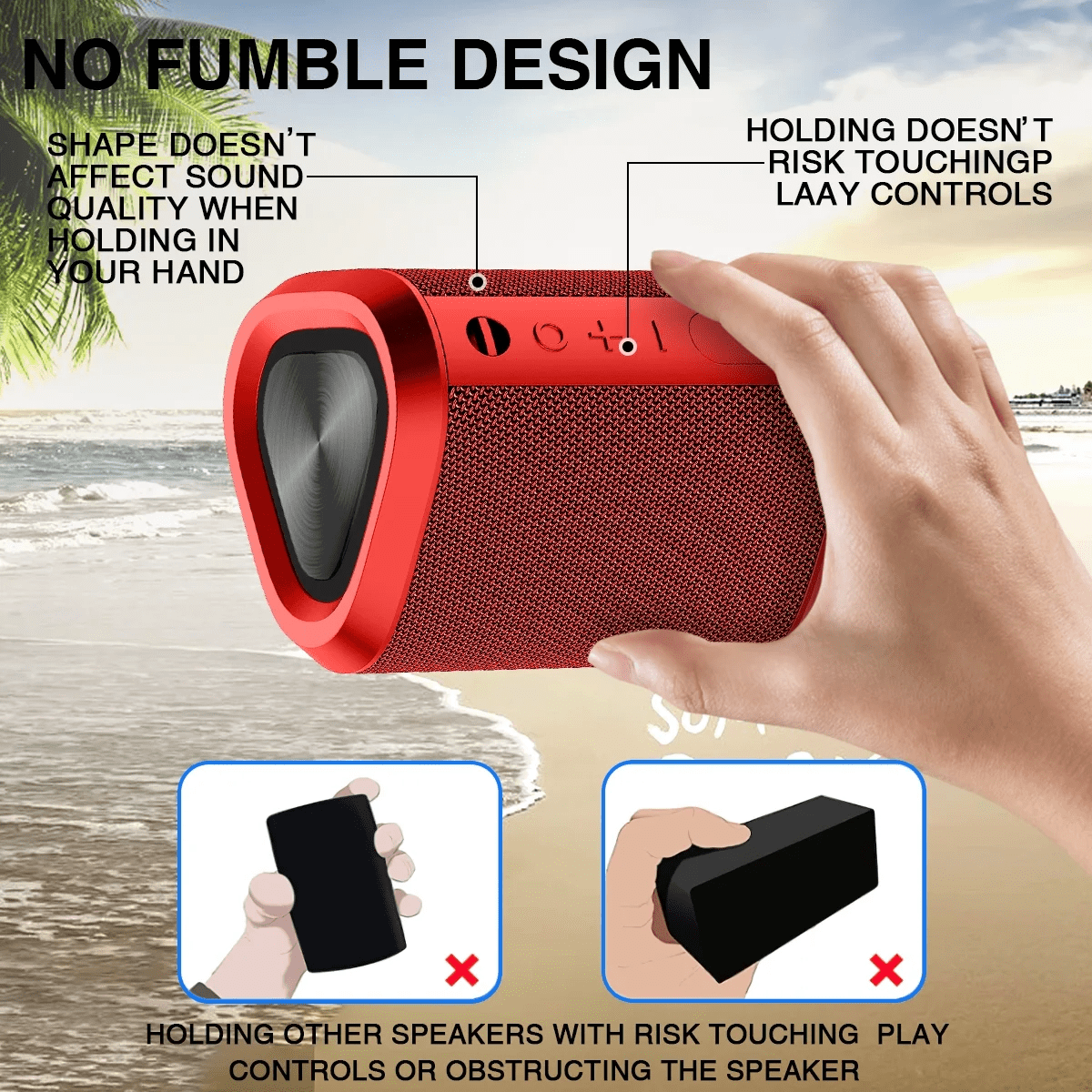 Ultimate Bluetooth Speaker - 24H Playtime, Wireless 5.0, Stereo Bass, 100 Ft Range, IPX7 Waterproof Mini Speaker