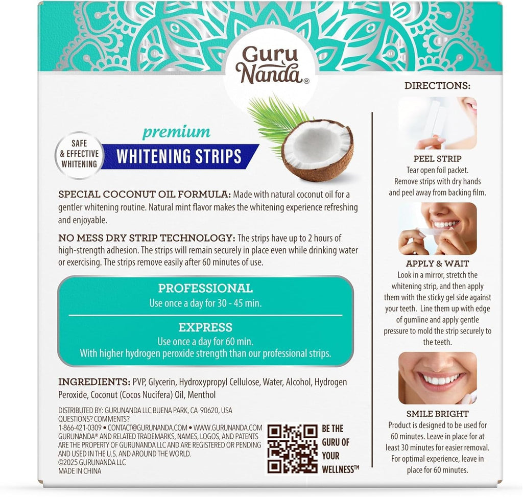 Teeth Whitening Strips Kit - 7-Day Treatment with Non-Slip, Dry Strip Technology - Whitening Designed with Care for a Brighter Smile