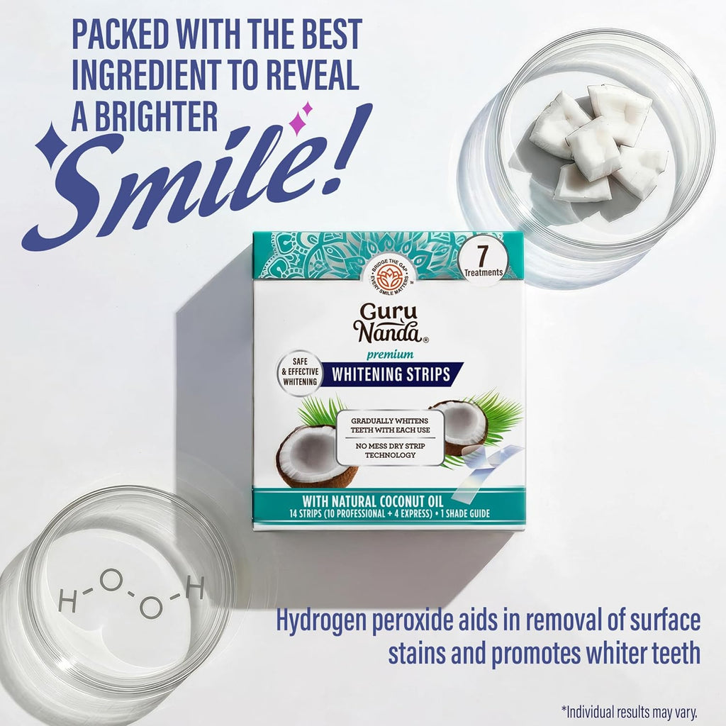 Teeth Whitening Strips Kit - 7-Day Treatment with Non-Slip, Dry Strip Technology - Whitening Designed with Care for a Brighter Smile