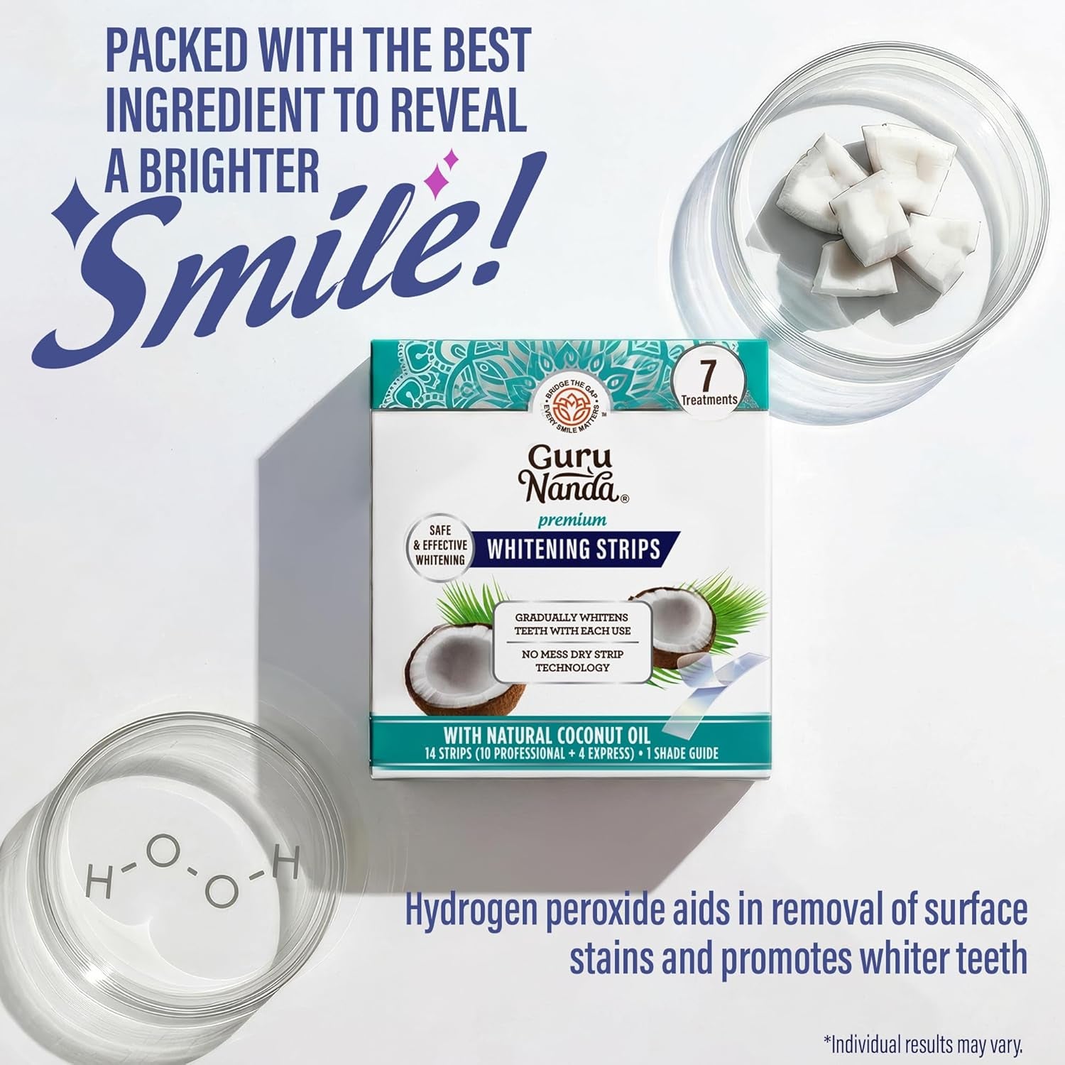Teeth Whitening Strips Kit - 7-Day Treatment with Non-Slip, Dry Strip Technology - Whitening Designed with Care for a Brighter Smile