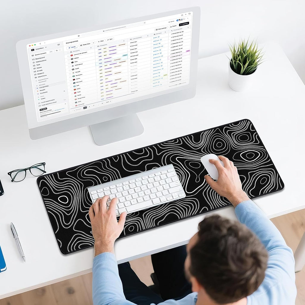 Mouse Pad Gaming - Desk Mat for Keyboard and Mouse - Large Mouse Pad for Desk, World Map Mousepad (31.5 X 11.8Inch) with Non-Slip Base, Desks Pad Mat for Gaming, Office and Home