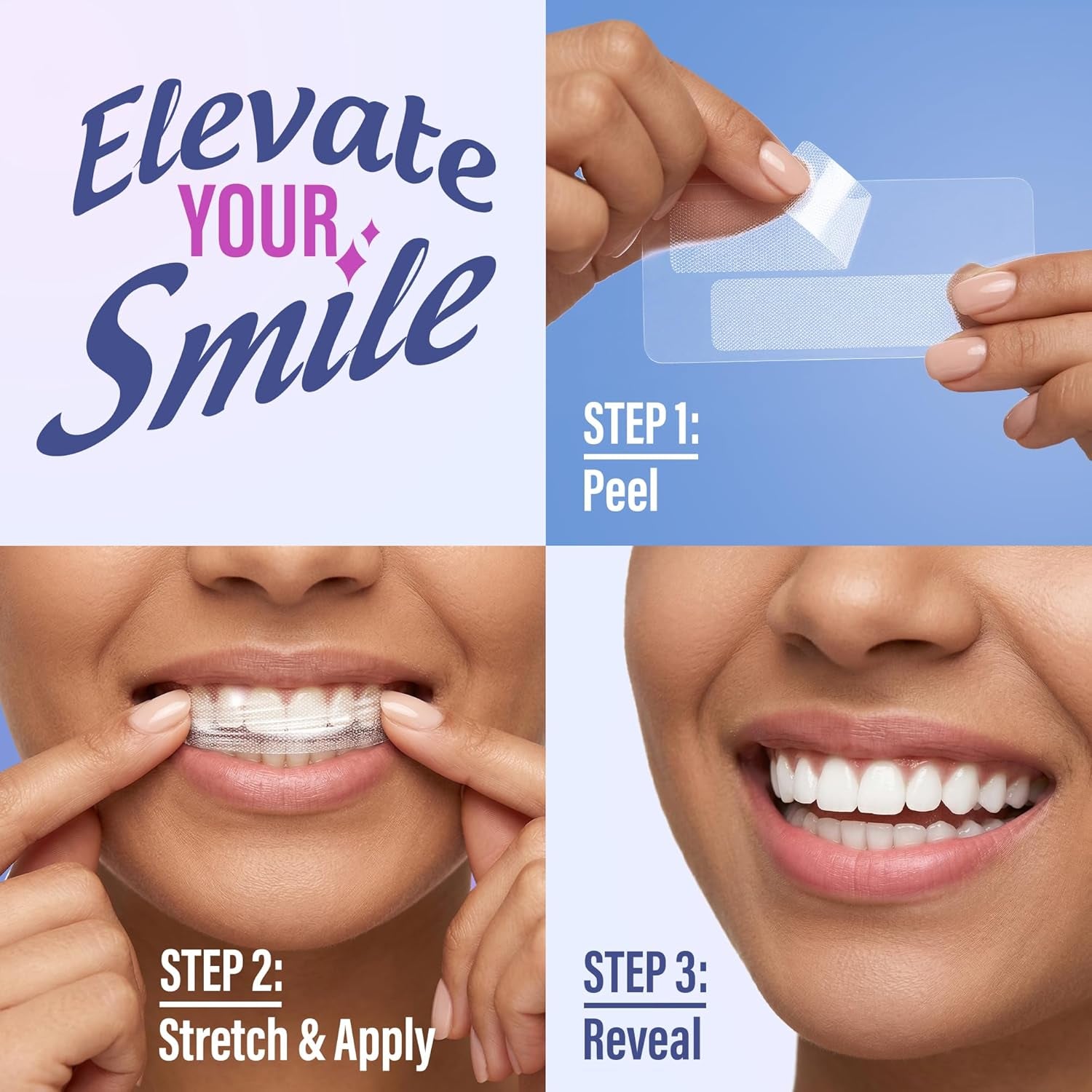 Teeth Whitening Strips Kit - 7-Day Treatment with Non-Slip, Dry Strip Technology - Whitening Designed with Care for a Brighter Smile