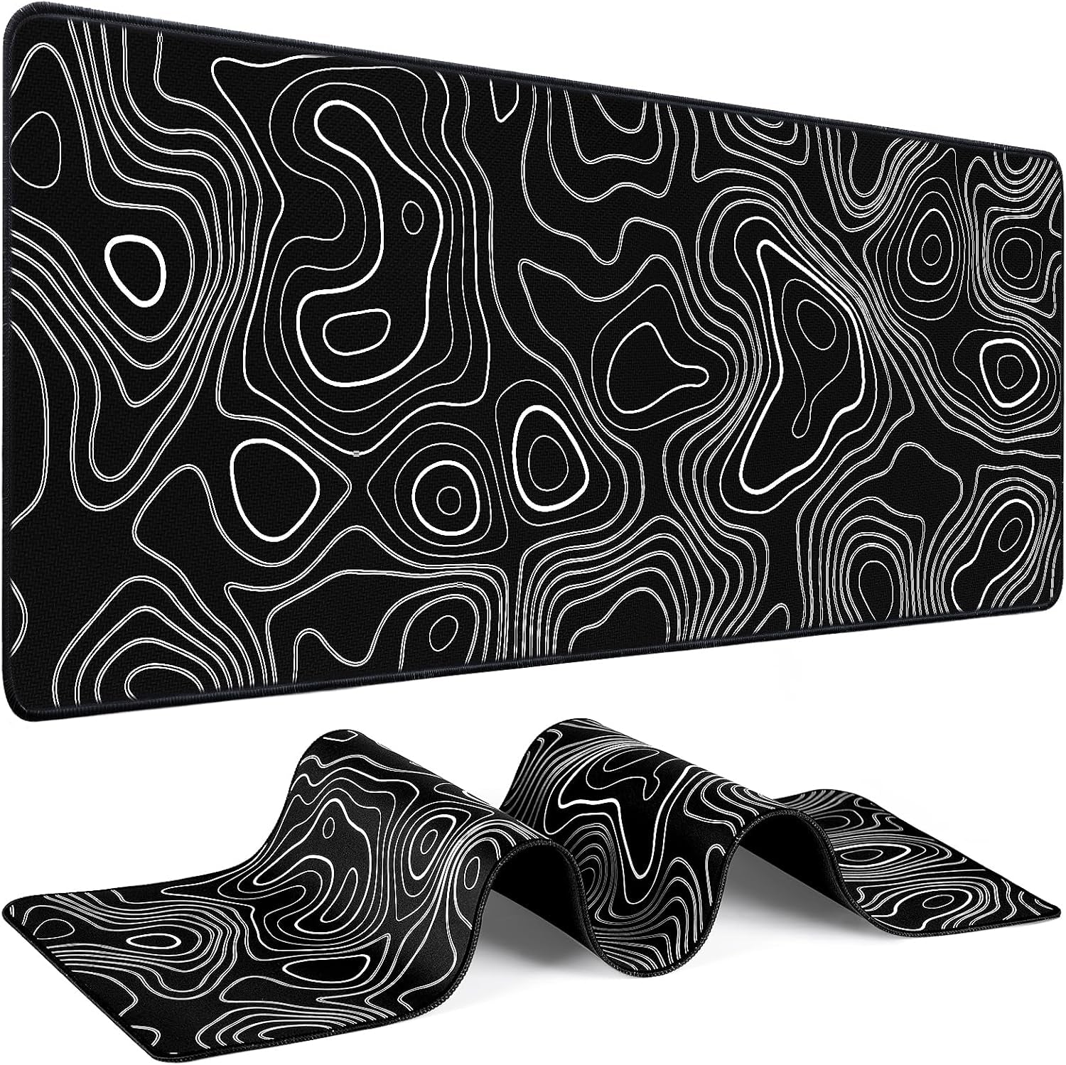 Mouse Pad Gaming - Desk Mat for Keyboard and Mouse - Large Mouse Pad for Desk, World Map Mousepad (31.5 X 11.8Inch) with Non-Slip Base, Desks Pad Mat for Gaming, Office and Home