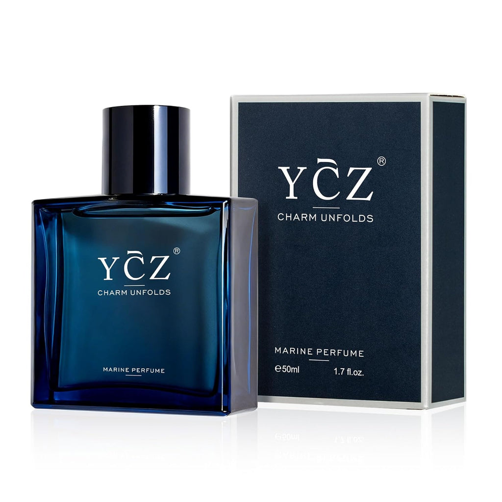 Charm Unfolds Marine Perfume for Men, 1.7 Oz. Long Lasting Eau De Parfum Cologne for Men, Oriental Woody Fragrance - Ideal Special Occasions, Making It the Ideal Gentlemen’S Gift