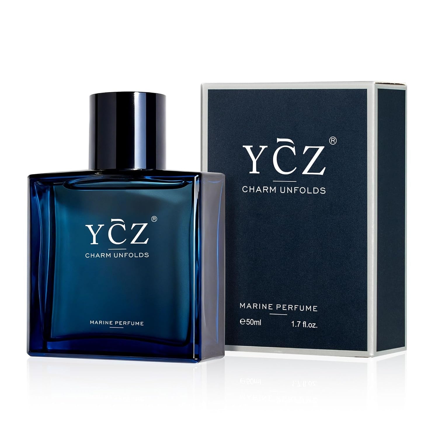Charm Unfolds Marine Perfume for Men, 1.7 Oz. Long Lasting Eau De Parfum Cologne for Men, Oriental Woody Fragrance - Ideal Special Occasions, Making It the Ideal Gentlemen’S Gift
